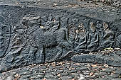 Kbal Spean, called also River of the Thousand Lingam, the riverbed and banks have been graven with linga and various sacred images of hindu divinities 